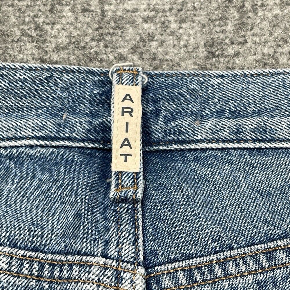 Ariat Real Denim Shorts Womens 26 Ultra High Rise Jazmine Button Fly Distressed - Picture 6 of 11